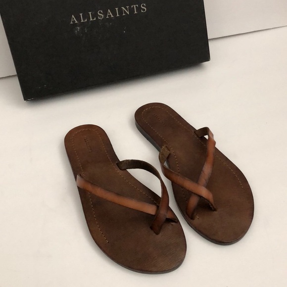 All Saints Shoes - All Saints Follies leather flip flop style sandals